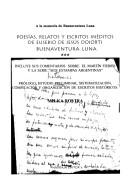 Poesías, relatos y escritos inéditos de Eusebio de Jesús Dojorti (Buenaventura Luna)