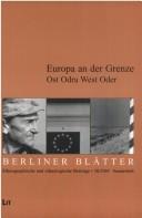 Europa an der Grenze: Ost-Odra, West-Oder