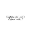 L' alphabet latin serait-il d'origine berbère ?