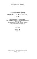 Thermodynamics of nuclear materials 1974