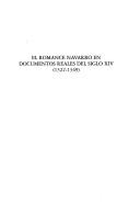 El romance navarro en documentos reales del siglo XIV (1322-1349)