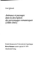 Animaux et paysages dens la description de personnages romanesques (1800-1845)