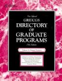 The Official Gre/Cgs Directory of Graduate Programs: Natural Sciences (Directory of Graduate Programs: Vol. A: Natural Sciences)