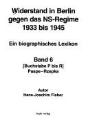 Widerstand in Berlin gegen das NS-Regime 1933 bis 1945