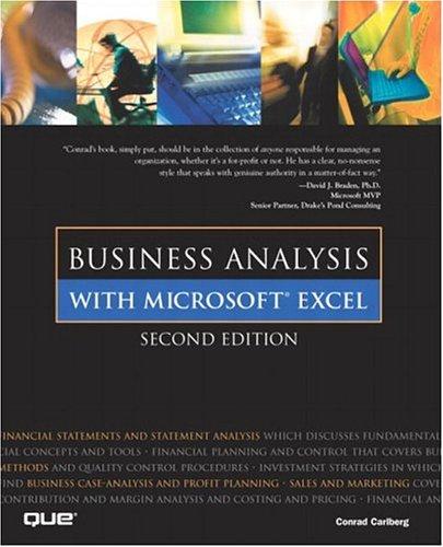 Business Analysis with Microsoft Excel