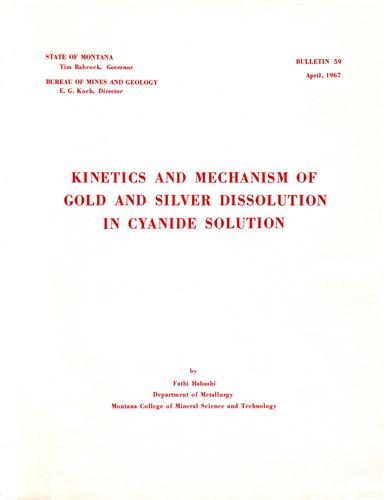 Kinetics and mechanisms of gold and silver dissolution in cyanide solution