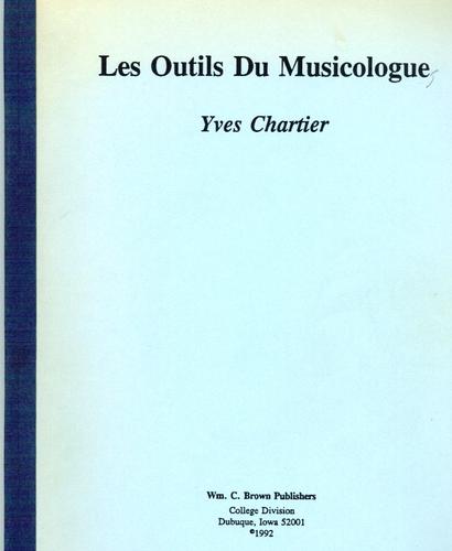 Les outils du musicologue