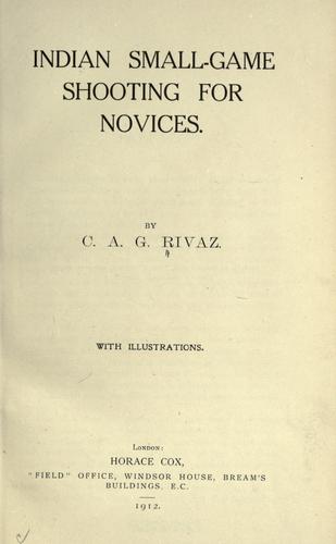Indian small-game shooting for novices
