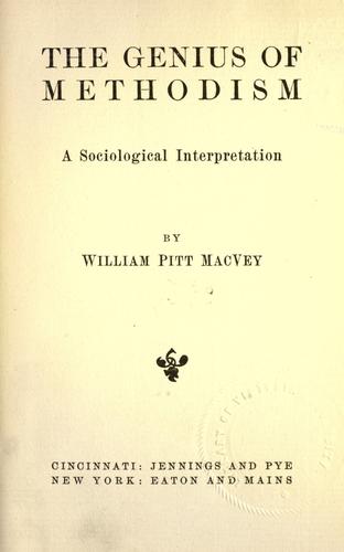 The genius of Methodism