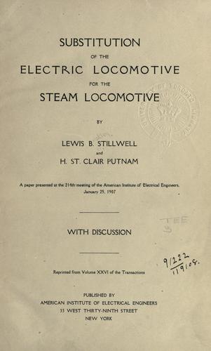 Substitution of the electric locomotive for the steam locomotive