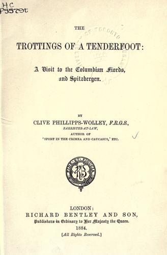 The trottings of a tenderfoot
