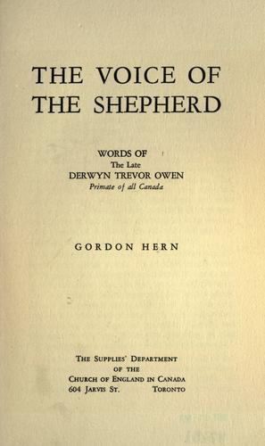 The voice of the shepherd