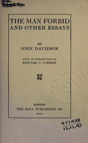 The man forbid, and other essays