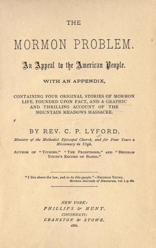The Mormon problem