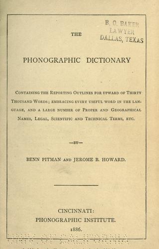 The phonographic dictionary