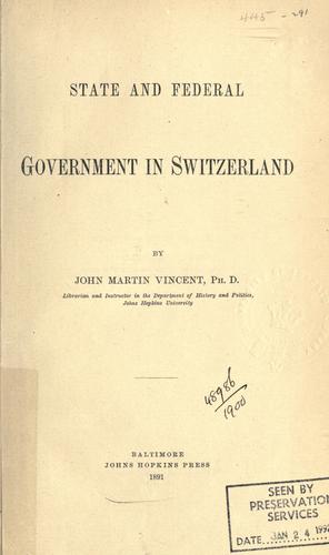 State and federal government in Switzerland