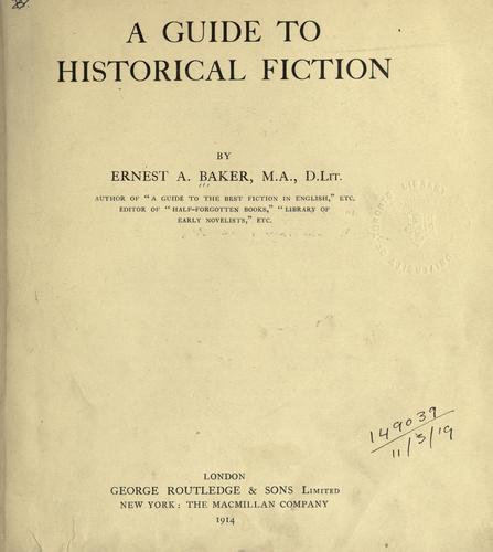 A guide to historical fiction