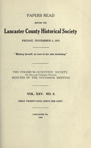 The Strasburg Scientific Society