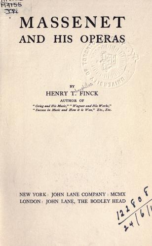 Massenet and his operas