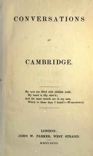 Conversations at Cambridge
