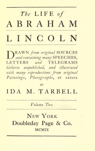 The life of Abraham Lincoln