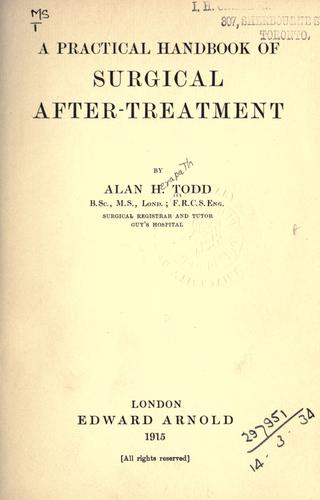 A practical handbook of surgical after-treatment