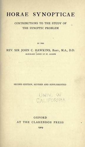 Horae synopticae
