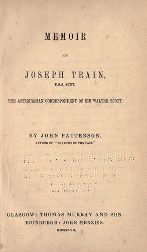 Memoir of Joseph Train