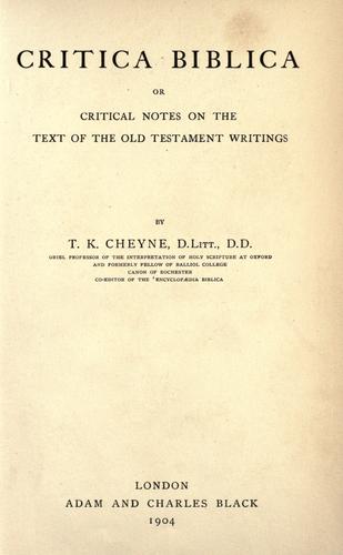Critica biblica