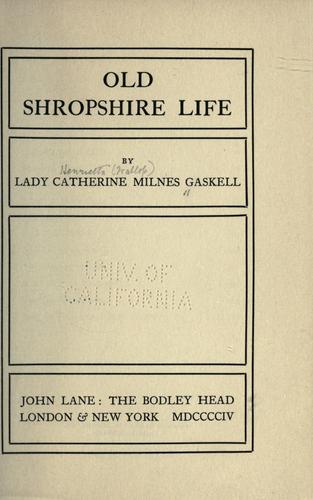 Old Shropshire life