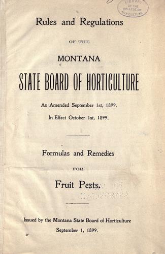 Rules and regulations ... as amended September 1st, 1899, in effect October 1st, 1899
