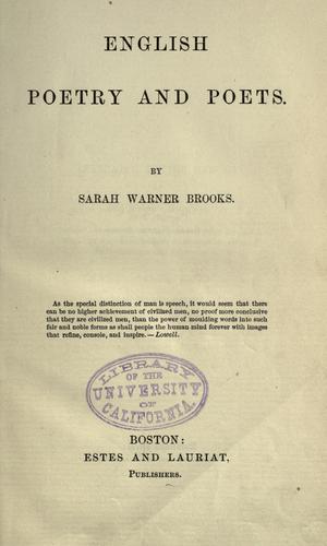 English poetry and poets