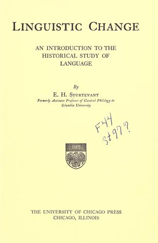 Linguistic change