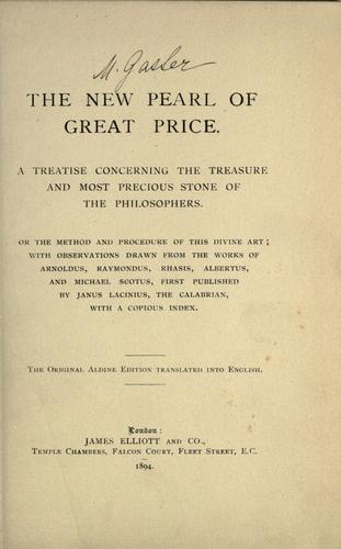 The new pearl of great price