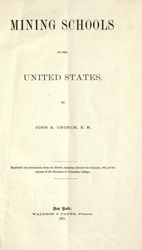 Mining schools in the United States