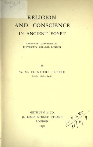 Religion and conscience in ancient Egypt