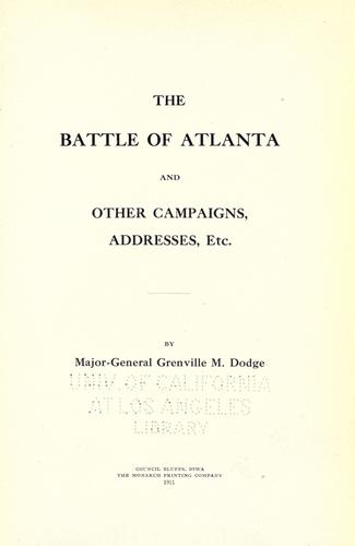 The battle of Atlanta