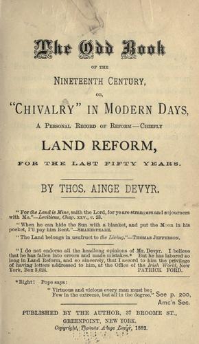 The odd book of the nineteenth century, or, "Chivalry" in modern days