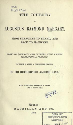 The journey of Augustus Raymond Margary