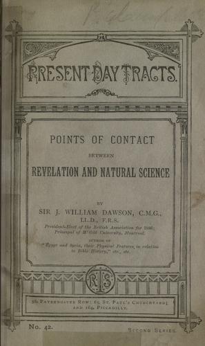 Points of contact between revelation and natural science