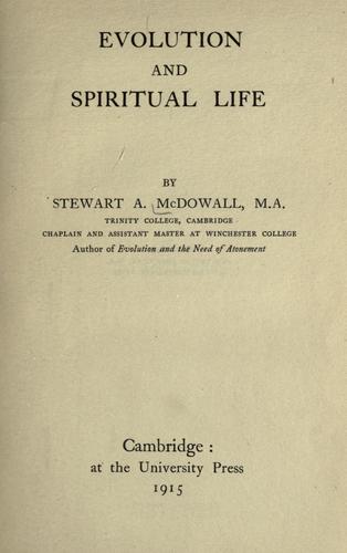 Evolution and spiritual life