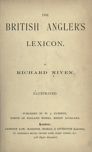 The British angler's lexicon