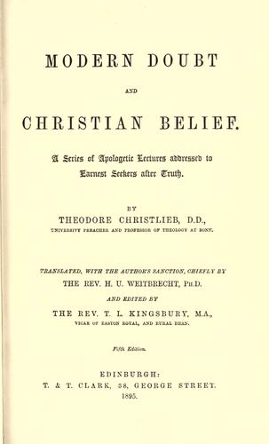 Modern doubt and Christian belief