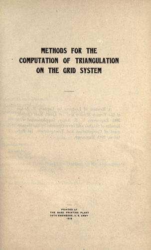 Methods for the computation of triangulation on the grid system
