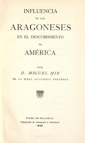 Influencia de los Aragonéses en el descubrimiento de América ..