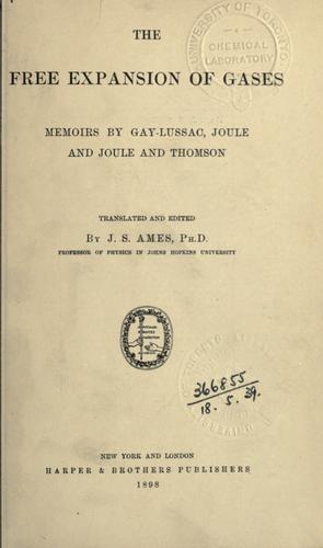 The free expansion of gases