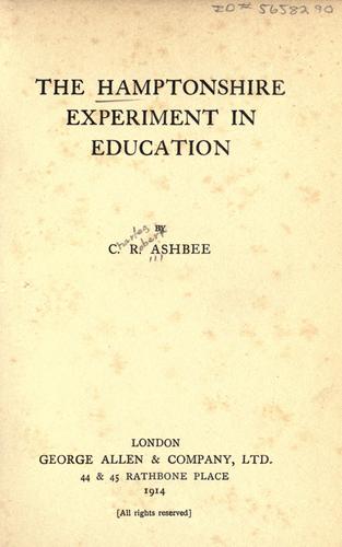 The Hamptonshire experiment in education