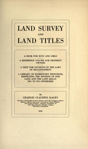 Land survey and land titles