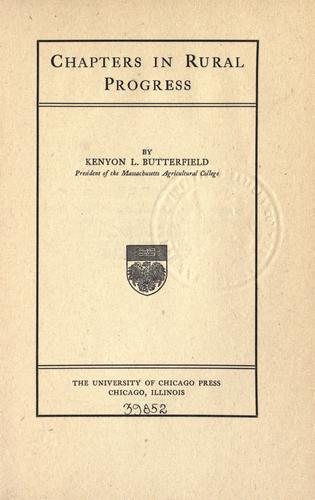 Chapters in rural progress