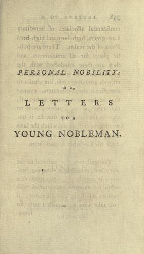 Personal nobility